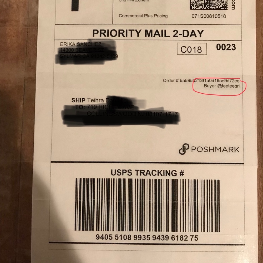 Shipping confirmation